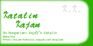 katalin kajan business card